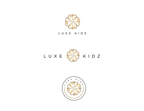 Gold logo with the title 'logo design for fashion company '