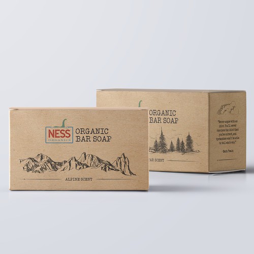 Kraft paper design with the title 'Label fo Organic Bar Soap'