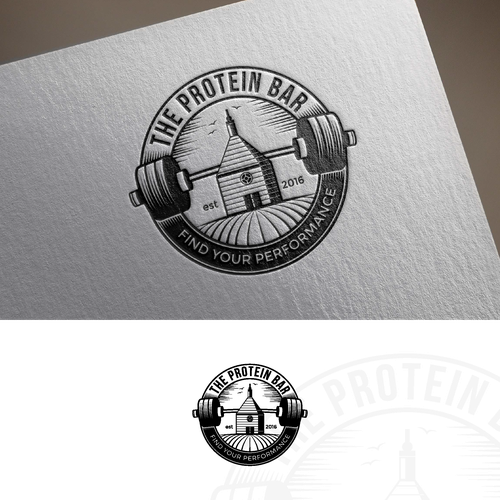 Gym brand with the title 'The Protein bar Logo'