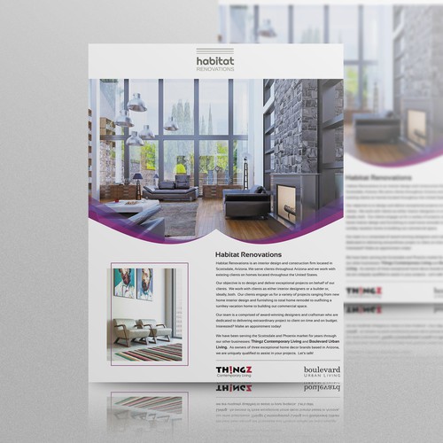 Business flyer design with the title 'Interior Flyer Design'