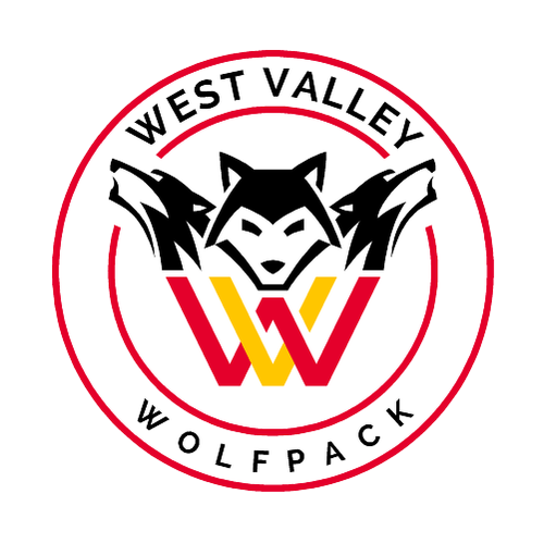 Wolf logo with the title 'Bold Mascot Logo for High School'