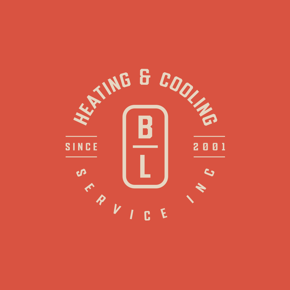 Air conditioning logo with the title 'B&L Heating and Cooling Service Inc'