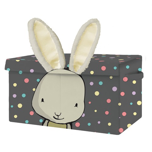 Bunny illustration with the title 'toy box'