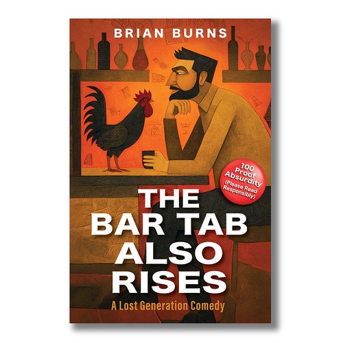 Comedy book cover with the title 'Book cover design'