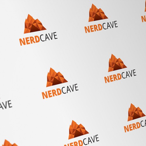 Nerd logo with the title 'Logo concept for a podcast'