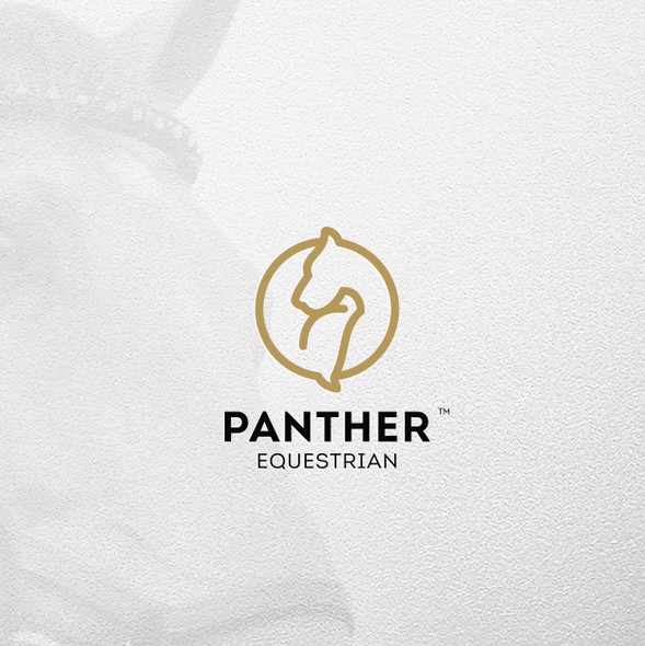 Yin-yang logo with the title 'Horse Panther logo mark combo'