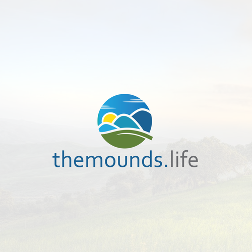 Joyful logo with the title 'Joyful, bright logo for TheMounds.Life natural and herbal products.'