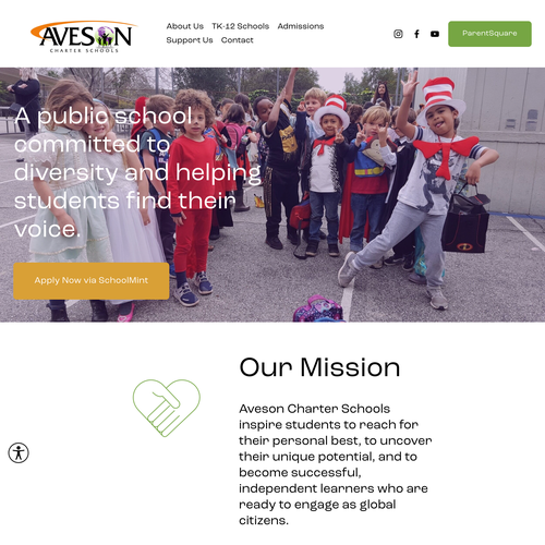 Teacher design with the title 'Aveson Charter School'