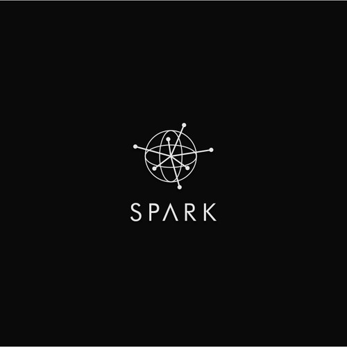 One-color logo with the title 'Spark Brand'