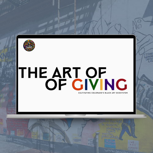 Non-profit design with the title 'Website Design for The Art of Giving'