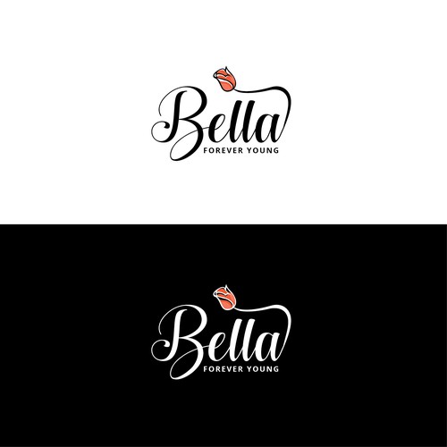 Corporate identity logo with the title 'Bella Forever Young'