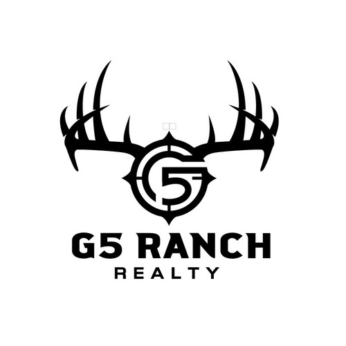 Ranch logo with the title 'Real estate company that targets ranches and hunting properties'