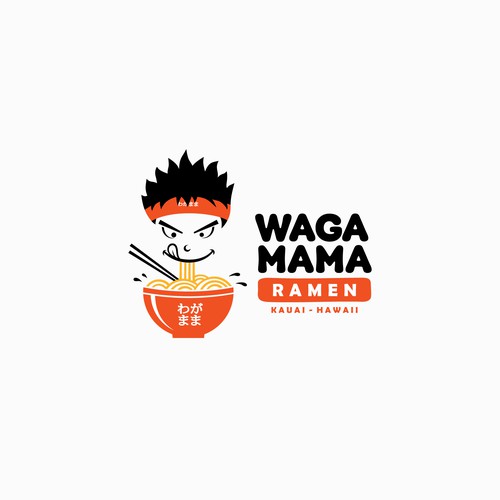 Japanese brand with the title 'Logo concept for Wagamama Ramen'