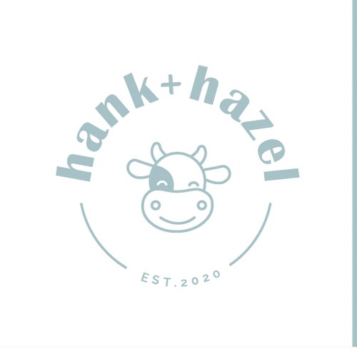 Apron design with the title 'Hank & Hazel logo'
