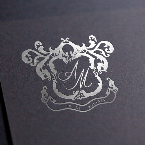 Family crest design with the title 'Redesign of the family crest modifying its dates.'