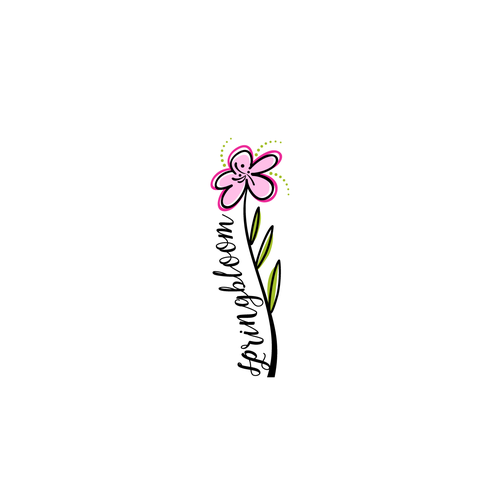 Pink brand with the title 'springbloom logo'