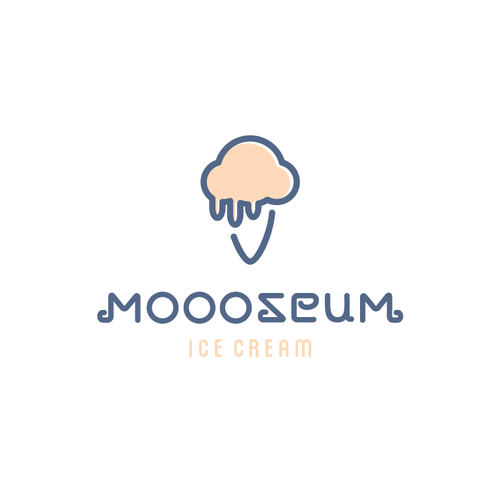 Museum design with the title 'Moooseum Ice Cream'