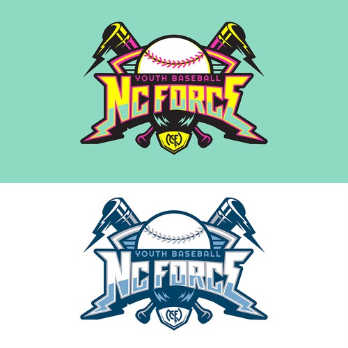Thunder logo with the title 'Baseball Logo Force'