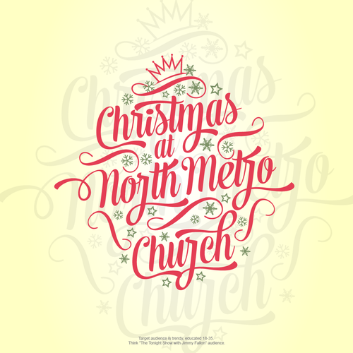 Beautiful logo with the title 'Christmas at north metro church logo'