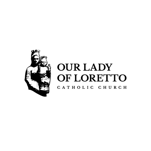 Lady design with the title 'Catolic church logo'