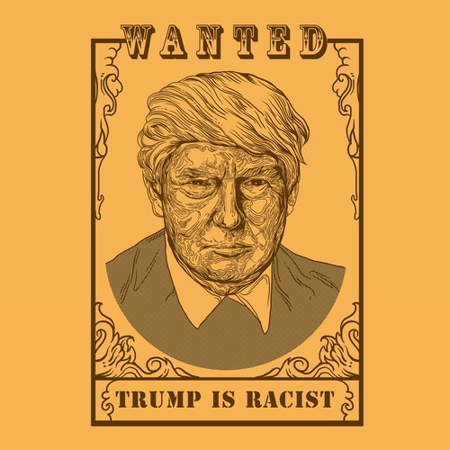 Classic t-shirt with the title 'design t-shirt trump is racist'