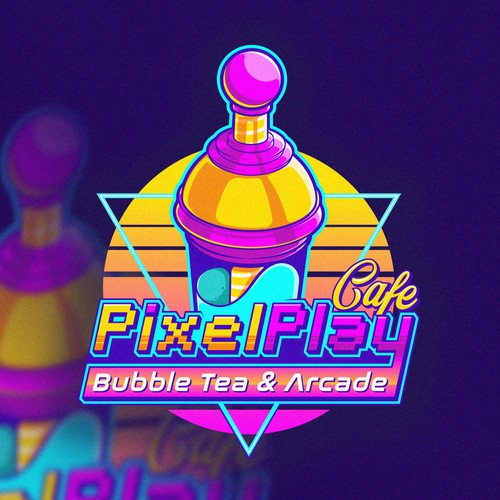 Pixel art design with the title 'PixelPlay'