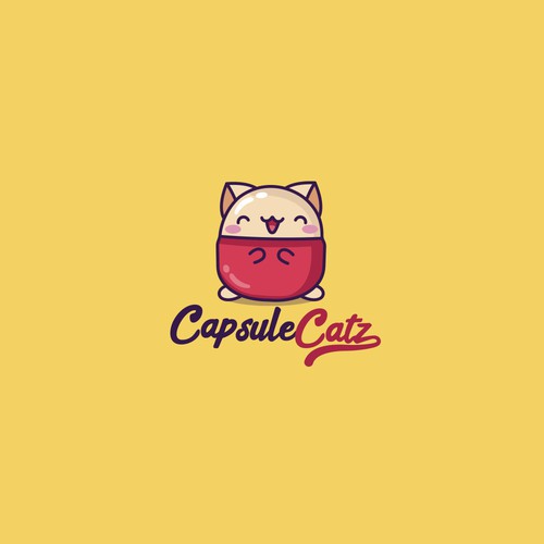 Chibi design with the title 'Capsule Catz Logo'