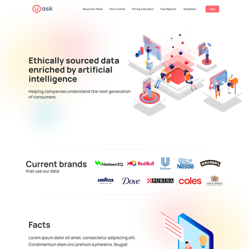 Service website with the title 'U-ask Website Design'
