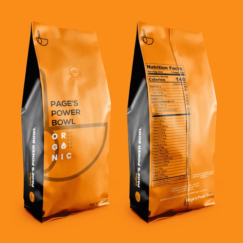 Pouch label with the title 'Page's Power Bowl #2'