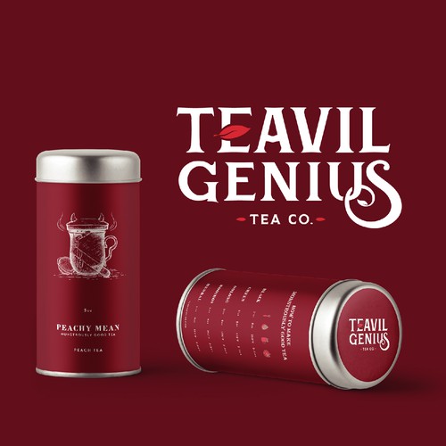 Tin packaging with the title 'Bold Tea Tin Packaging Design'