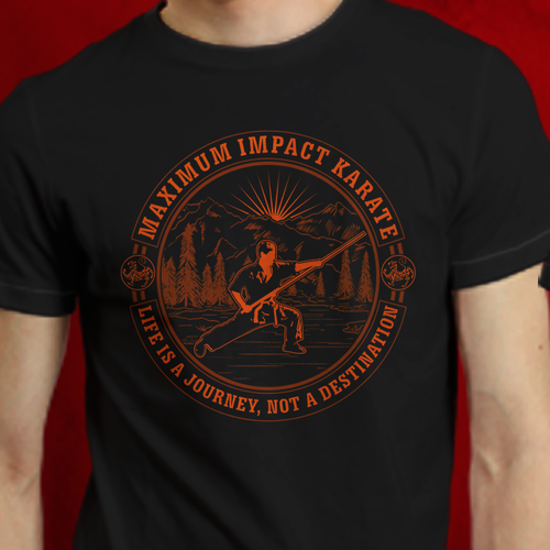 Karate design with the title 'T Shirt Designs for Maximum Impact Karate'