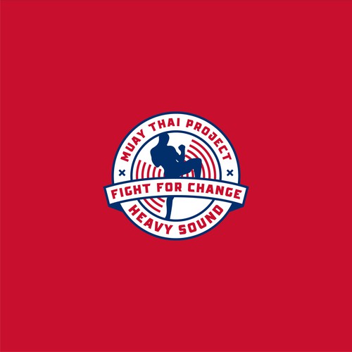 Muay thai logo with the title 'Heavy Sound Logo'