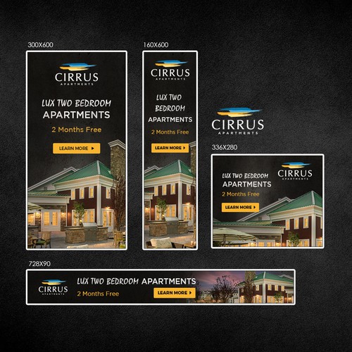 Google Ads design with the title 'Lux Apartment Banner Ad Design'