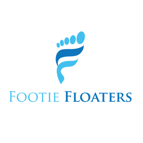 Massage logo with the title 'footie floaters '