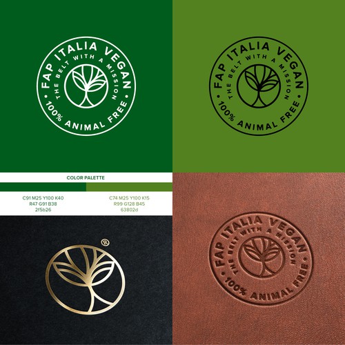 Leather design with the title 'FAP Italia Brend guide'