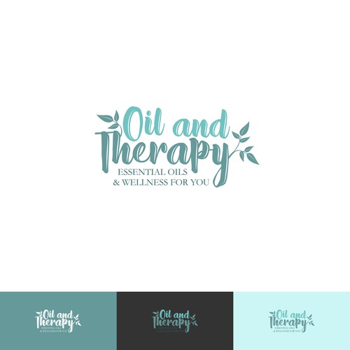 Essential oils logo with the title 'Oil and Therapy'