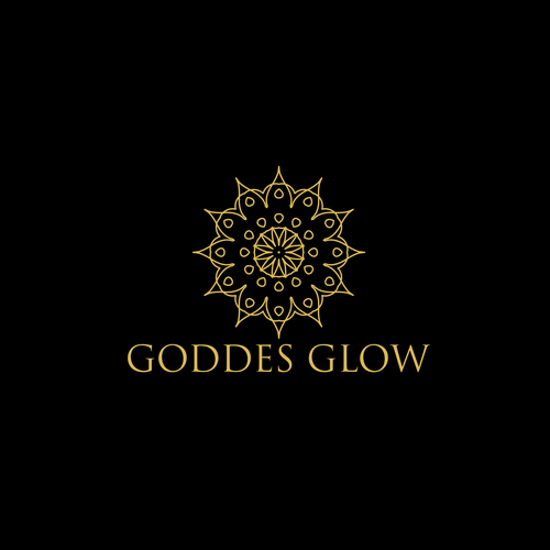 Casual logo with the title 'goddess glow logo design'