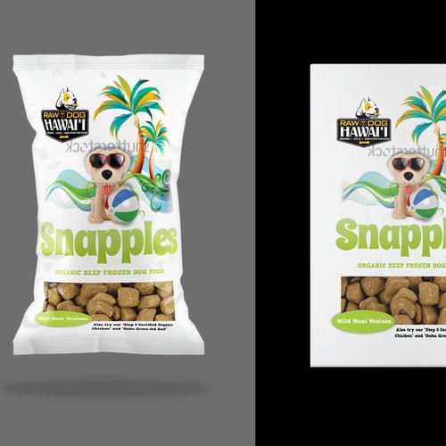 Raw design with the title 'Package Raw Dog food'