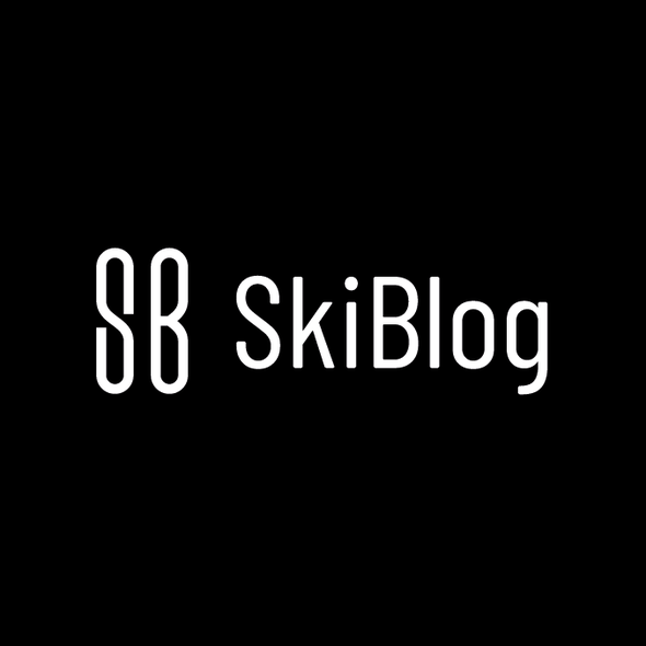 Skiing design with the title 'SkiBlog Logo'