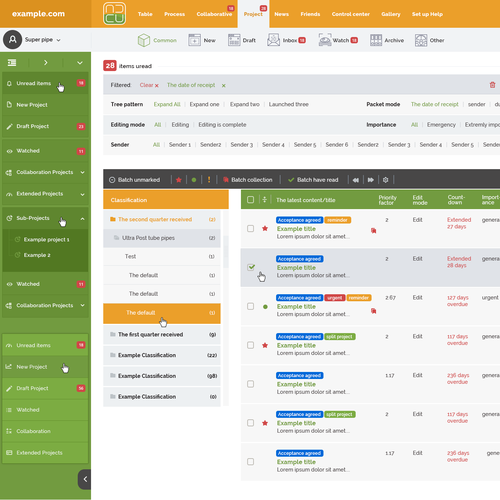 Dashboard design with the title 'Software UI '