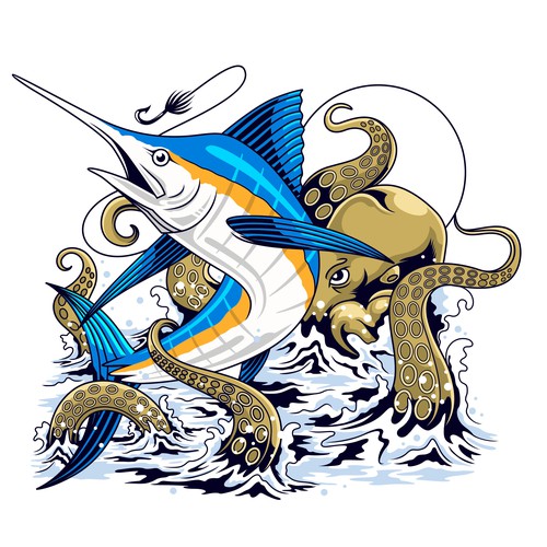 5 Fishing Clipart for Making Fishing Themed T-Shirts - Drizy Studio