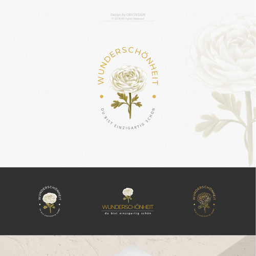 Startup logo with the title 'Unique and modern flower logo (ranunculus) for a fashion and (life-)style start up. This version didn't make a cut but I still like it.'