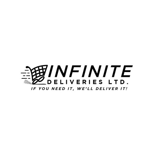 Online shop design with the title 'Infinity Deliveries App logo '