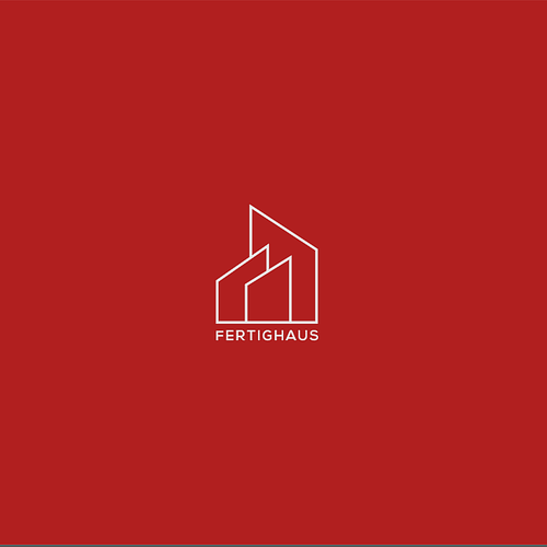 Stroke logo with the title 'Modern Logo Concept for FERTIG.HAUS'