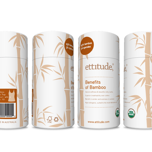 Bamboo design with the title 'ettitude - design packaging for our latest product line'