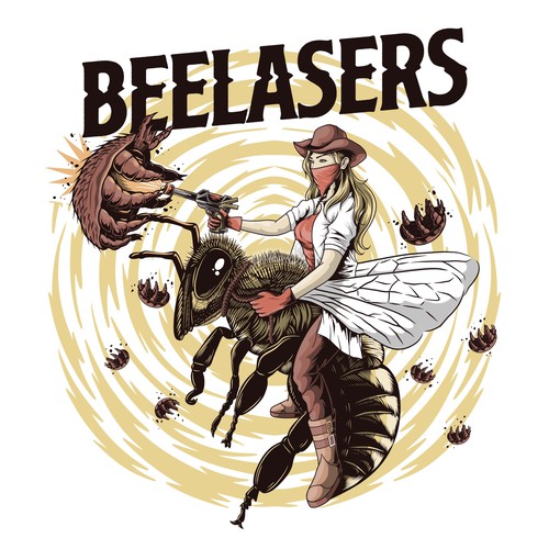 Science artwork with the title 'Ratu tawon'