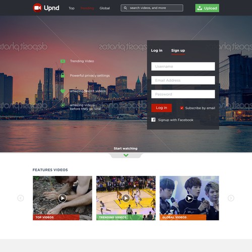 Elegant design with the title 'Upnd '