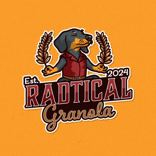 Wheat logo with the title 'Radtical Granola'