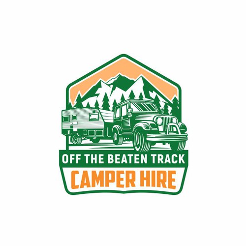 Off-road logo with the title '4x4 camping'