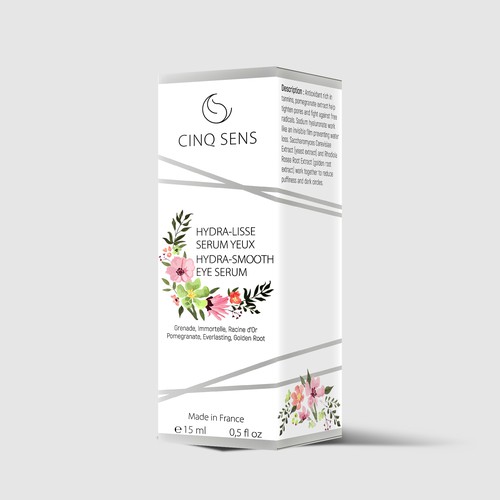 Flower packaging with the title 'Cosmetic  packaging'
